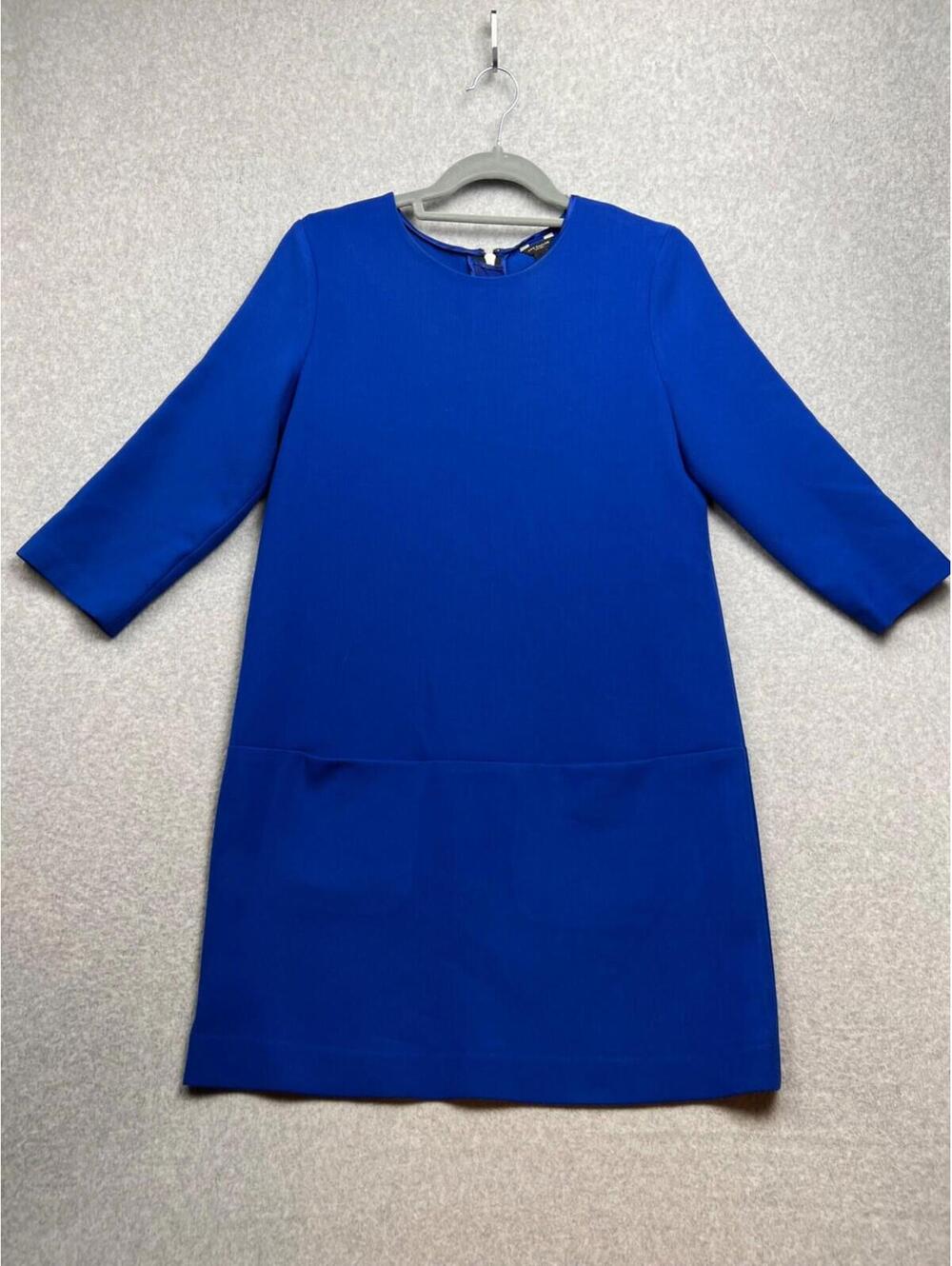 Ann Taylor Shift Dress Womens Size 6 Minimalist Style Casual Career Royal Blue